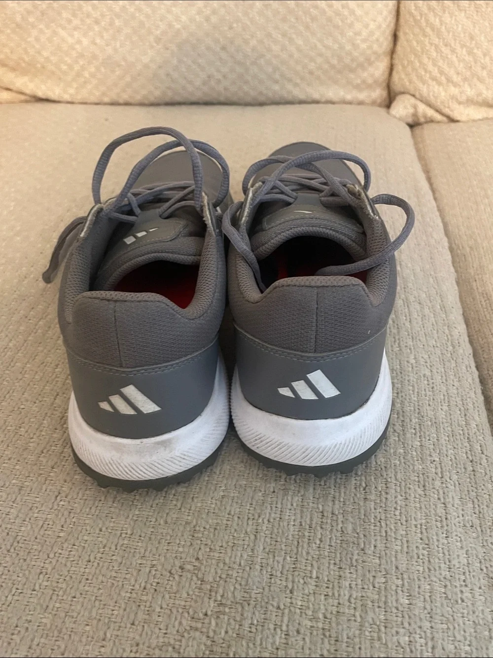 adidas Men's Gray Athletic golf Sneakers with White Accents
